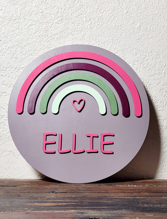 Nursery Name Plaque (Rainbow)