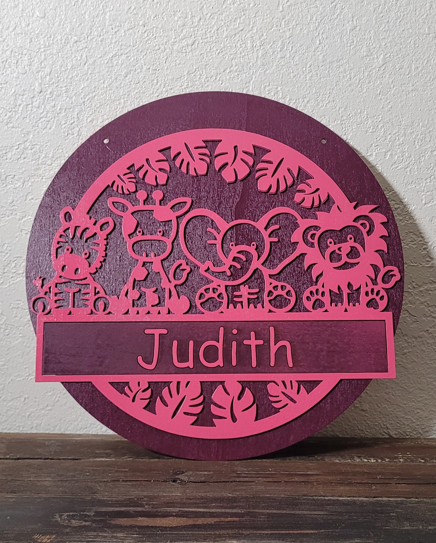 Nursery Name Plaque (animals)