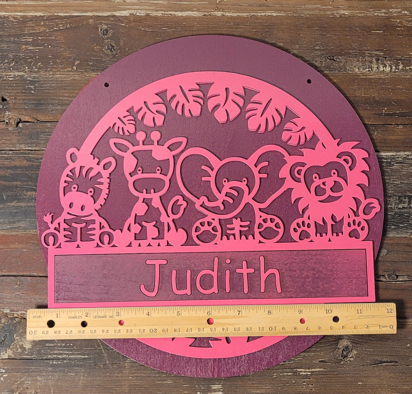 Nursery Name Plaque (animals)