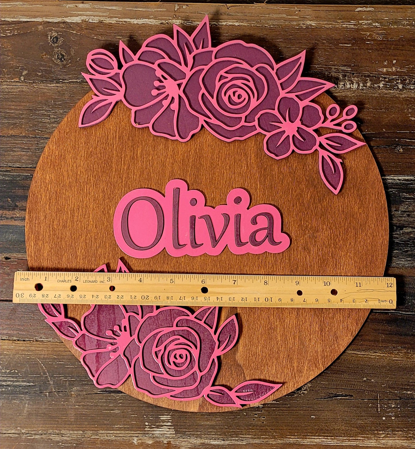 Nursery Name Plaque (floral)