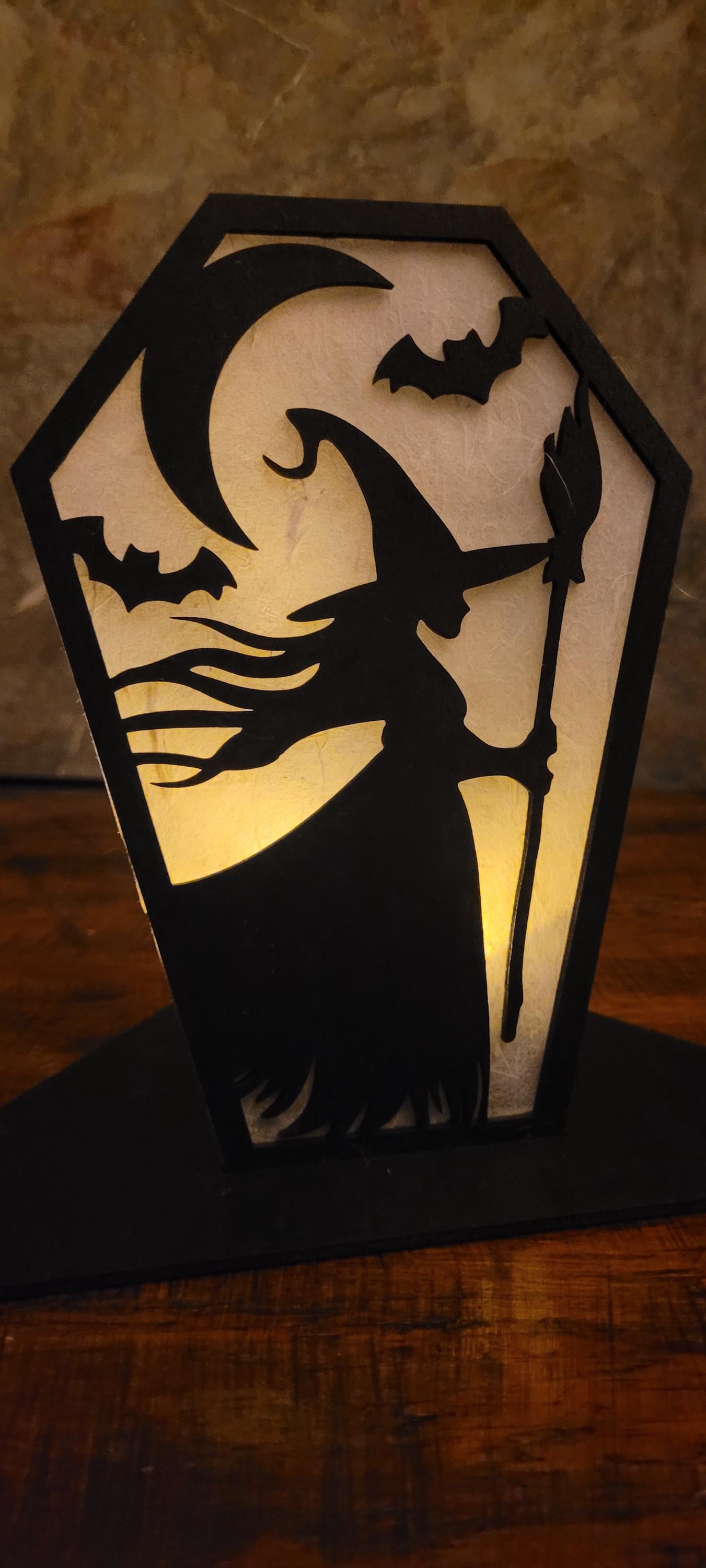 Halloween Tea Light Stand Witch.