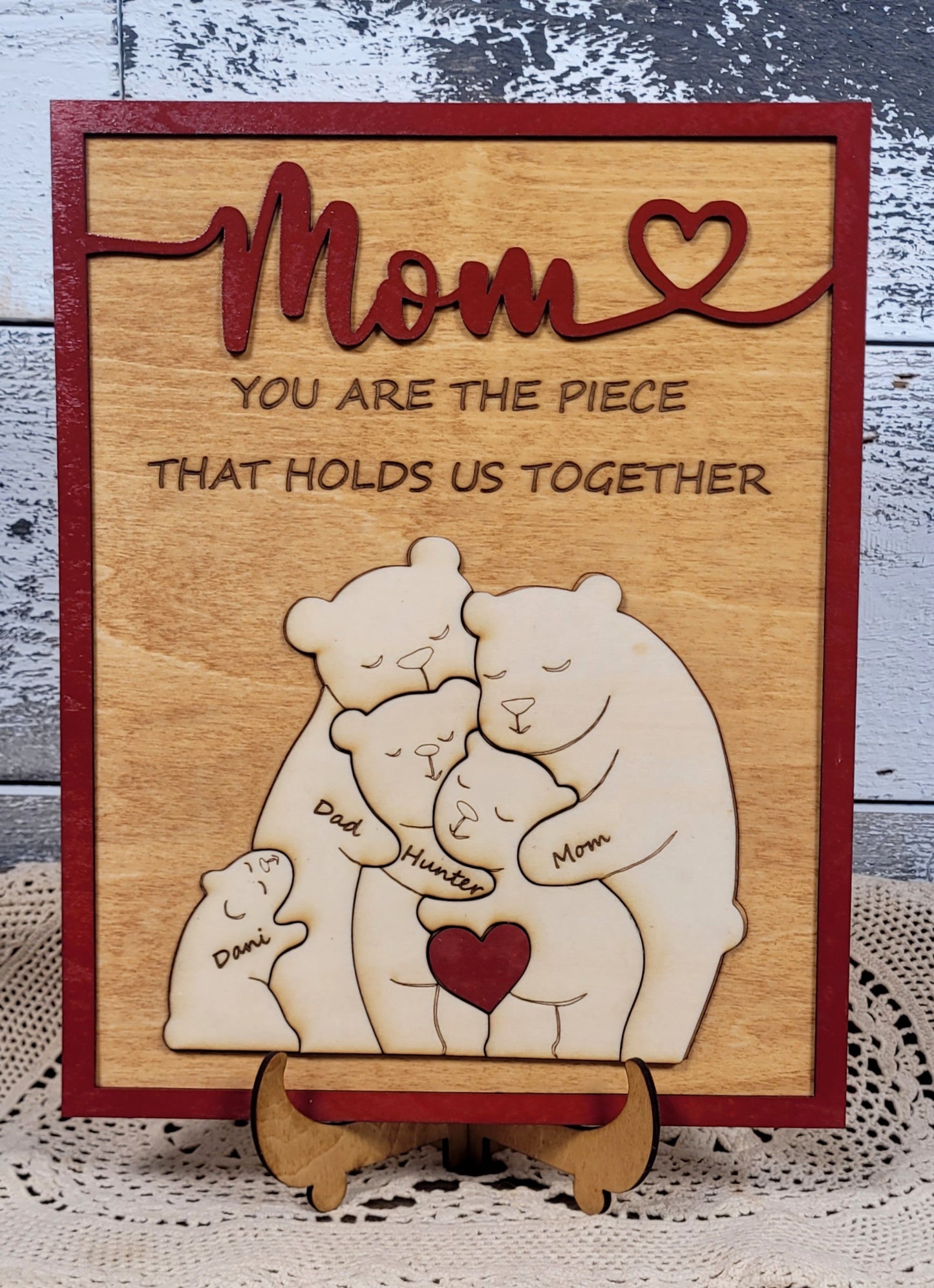 Bear Family with Personalization (5 Names)