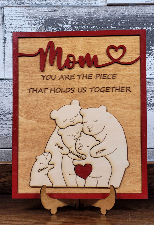 Bear Family with Personalization (5 Names)